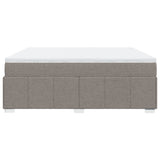 Sommier à lattes de lit avec matelas Taupe 200x200 cm Tissu