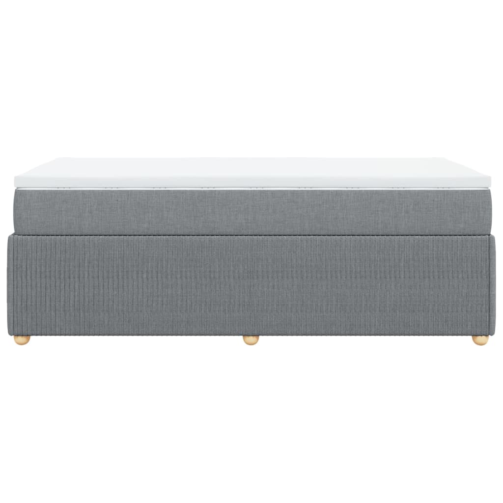 Sommier à lattes de lit avec matelas gris clair 80x200 cm tissu