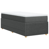 Sommier à lattes de lit avec matelas Gris foncé 80x200 cm Tissu