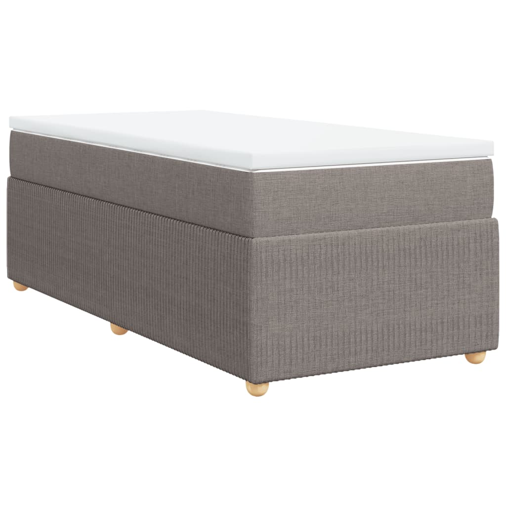 Sommier à lattes de lit avec matelas Taupe 80x200 cm Tissu