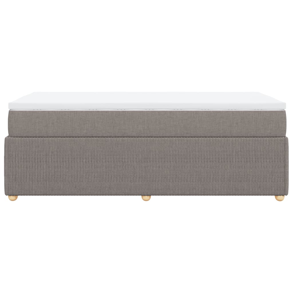 Sommier à lattes de lit avec matelas Taupe 80x200 cm Tissu