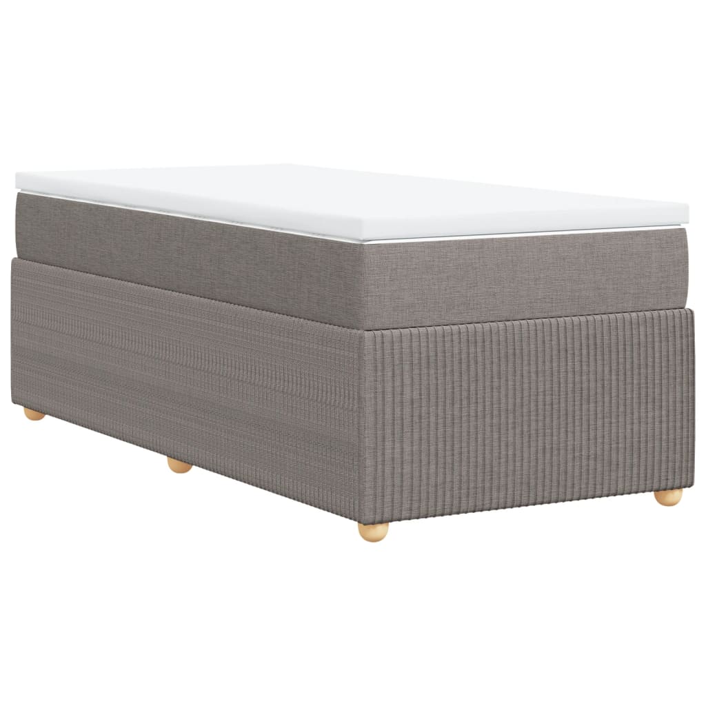 Sommier à lattes de lit avec matelas Taupe 80x200 cm Tissu