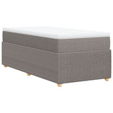 Sommier à lattes de lit avec matelas Taupe 80x200 cm Tissu