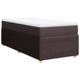 Slatted bed base with mattress Dark brown 90x190 cm