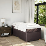 Slatted bed base with mattress Dark brown 90x190 cm