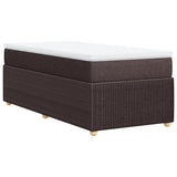 Slatted bed base with mattress Dark brown 90x190 cm