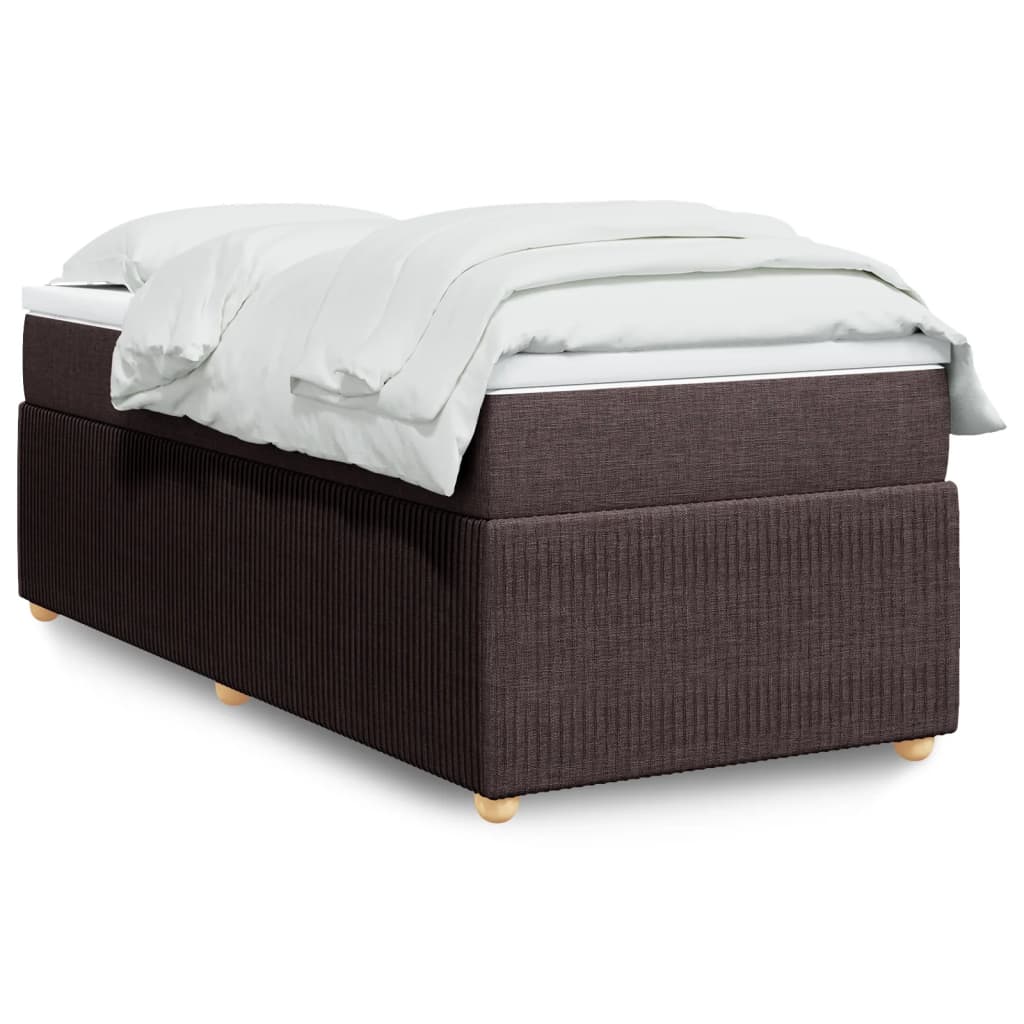 Slatted bed base with mattress Dark brown 90x190 cm