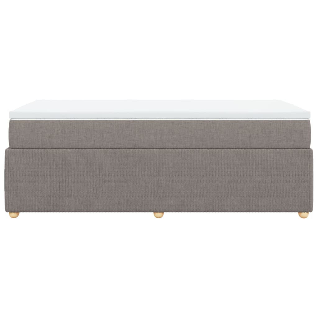 Sommier à lattes de lit avec matelas Taupe 90x190 cm Tissu