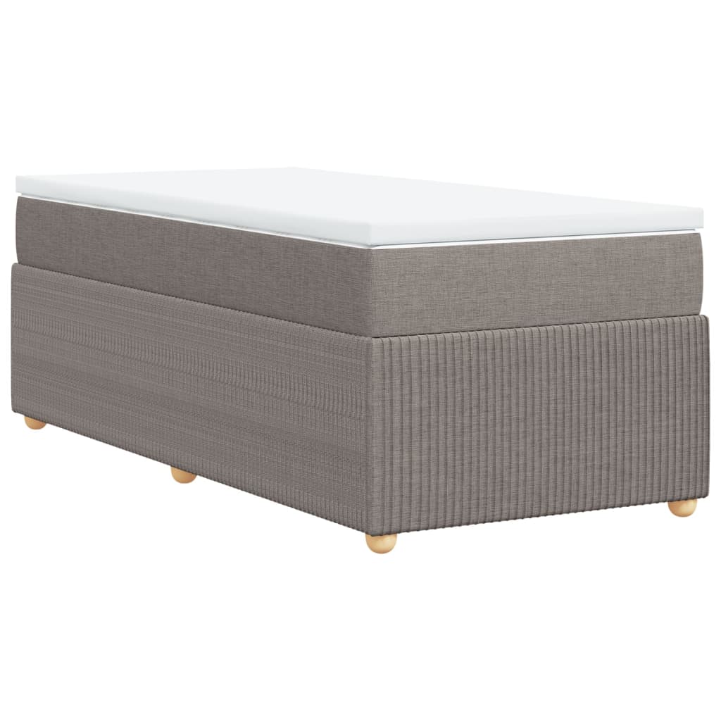 Sommier à lattes de lit avec matelas Taupe 90x190 cm Tissu