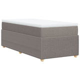 Sommier à lattes de lit avec matelas Taupe 90x190 cm Tissu