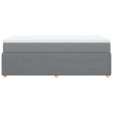 Sommier à lattes de lit avec matelas Gris clair 90x200 cm Tissu