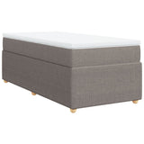 Sommier à lattes de lit avec matelas Taupe 90x200 cm Tissu