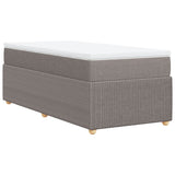 Sommier à lattes de lit avec matelas Taupe 90x200 cm Tissu