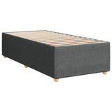 Sommier à lattes de lit avec matelas Gris foncé 100x200cm Tissu