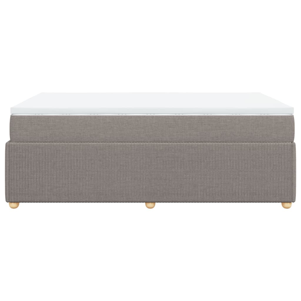 Sommier à lattes de lit avec matelas taupe 120x190 cm tissu