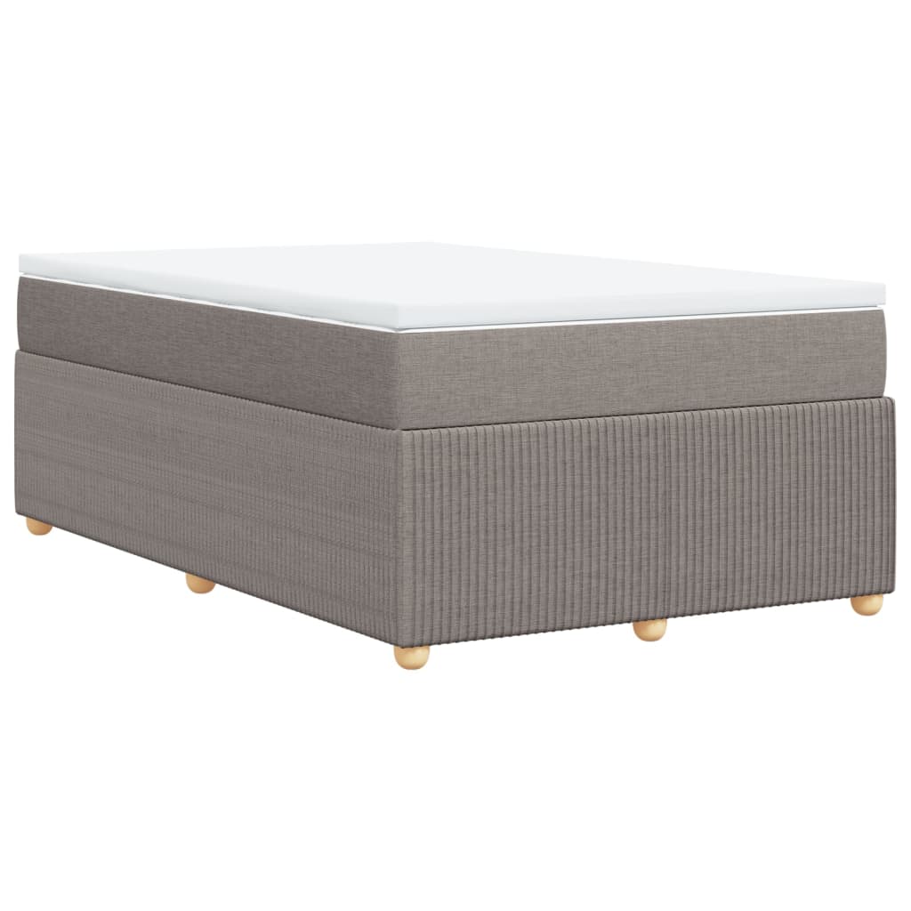 Sommier à lattes de lit avec matelas taupe 120x190 cm tissu