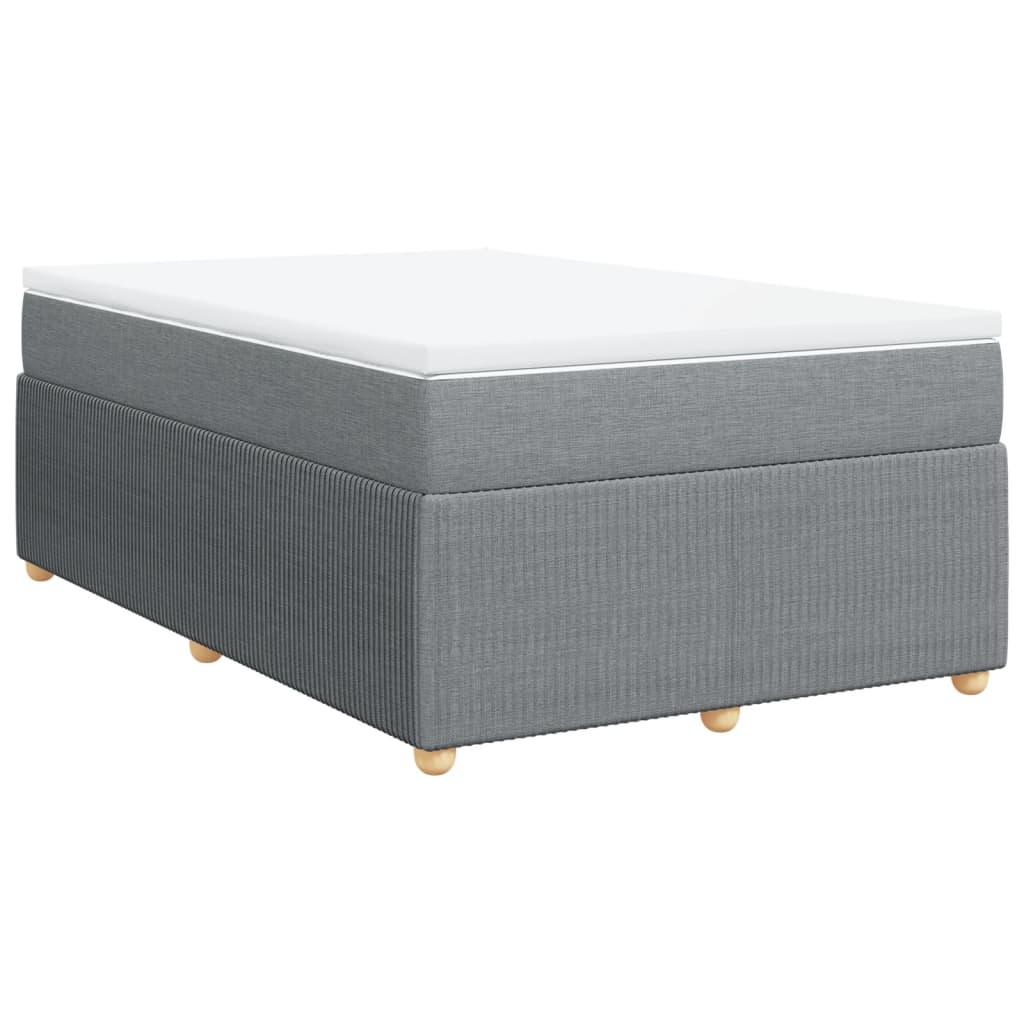 Sommier à lattes de lit avec matelas Gris clair 120x200cm Tissu