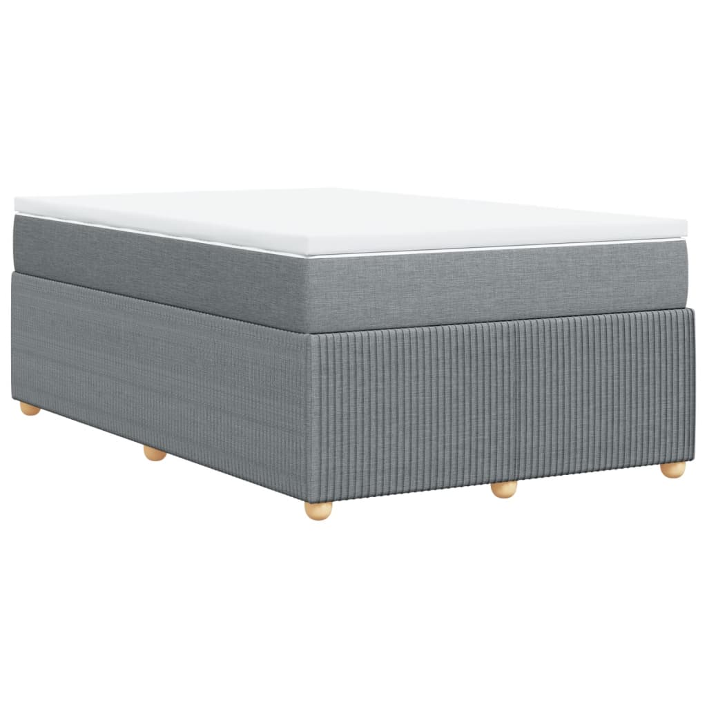 Sommier à lattes de lit avec matelas Gris clair 120x200cm Tissu