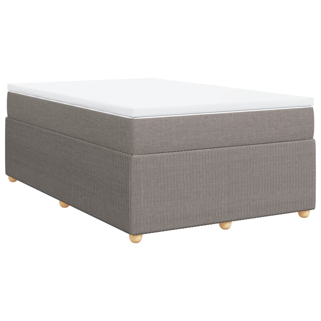 Sommier à lattes de lit avec matelas Taupe 120x200 cm Tissu