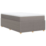 Sommier à lattes de lit avec matelas Taupe 120x200 cm Tissu