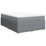 Sommier à lattes de lit avec matelas Gris clair 140x190cm Tissu