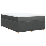 Sommier à lattes de lit avec matelas Gris foncé 140x190cm Tissu