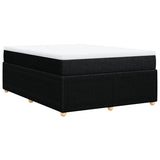 Sommier à lattes de lit avec matelas Noir 140x190 cm Tissu