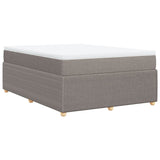 Sommier à lattes de lit avec matelas Taupe 140x200 cm Tissu