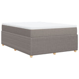 Sommier à lattes de lit avec matelas Taupe 160x200 cm Tissu