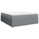 Sommier à lattes de lit avec matelas Gris clair 180x200cm Tissu