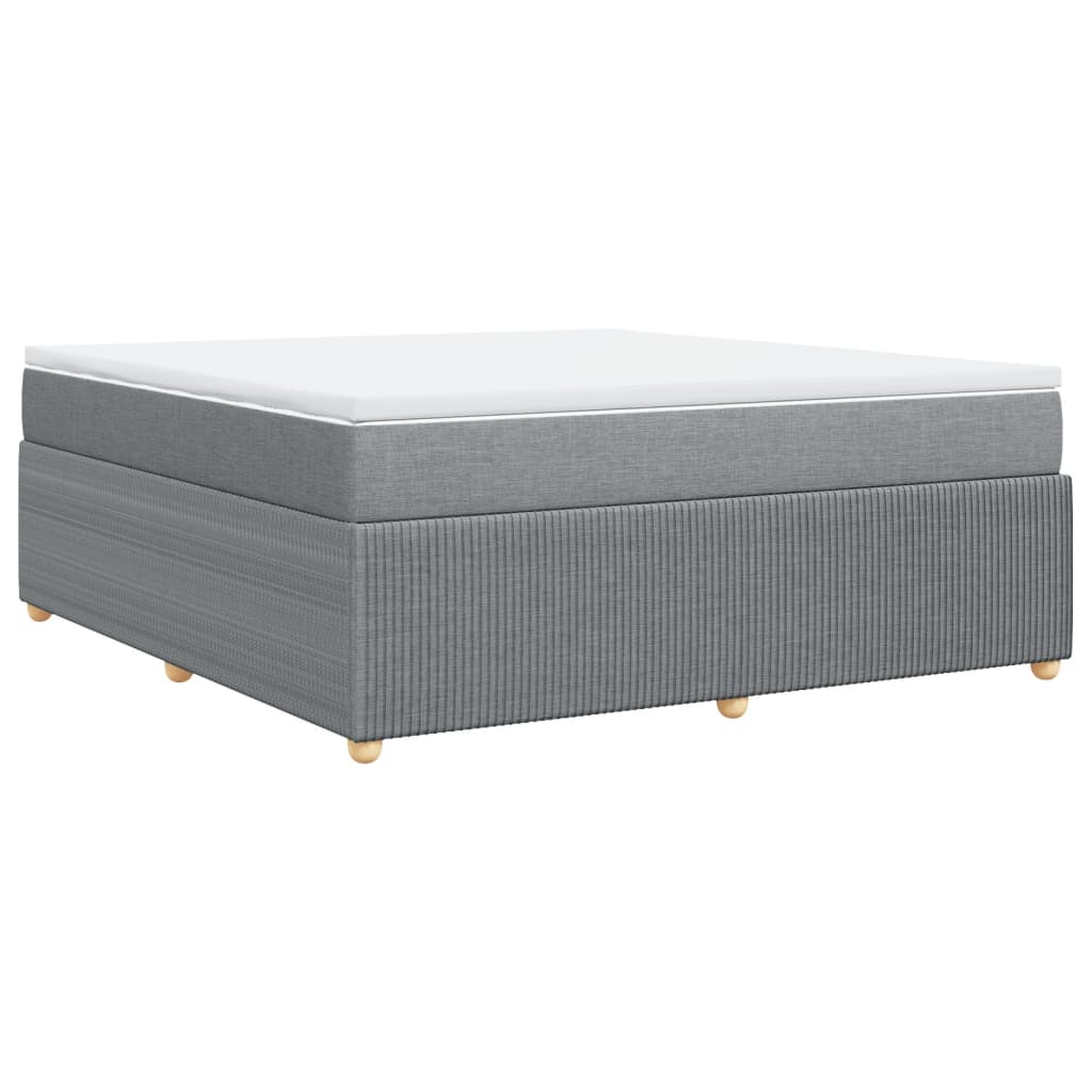 Sommier à lattes de lit avec matelas Gris clair 180x200cm Tissu