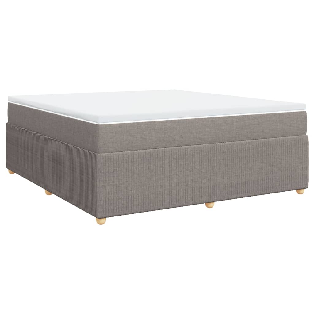 Sommier à lattes de lit avec matelas Taupe 180x200 cm Tissu