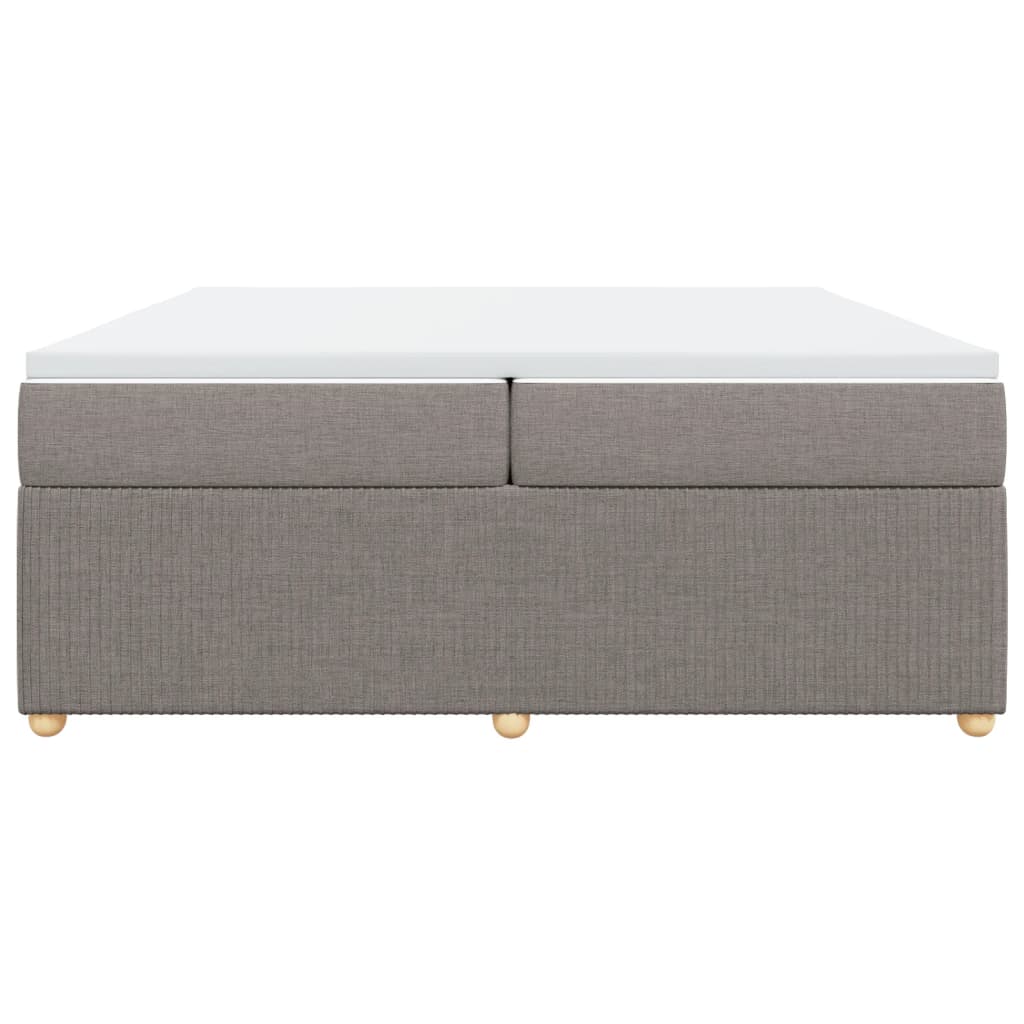 Sommier à lattes de lit avec matelas Taupe 200x200 cm Tissu