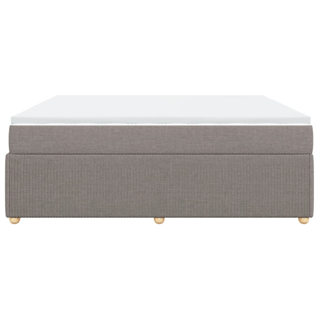 Sommier à lattes de lit avec matelas Taupe 200x200 cm Tissu