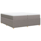 Sommier à lattes de lit avec matelas Taupe 200x200 cm Tissu