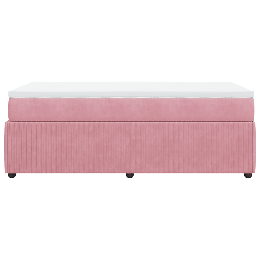 Sommier à lattes de lit avec matelas Rose 90x190 cm Velours