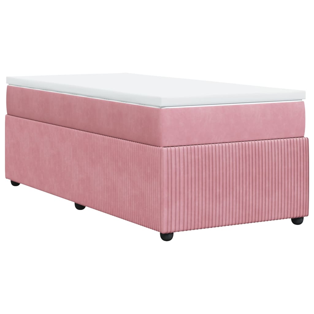 Sommier à lattes de lit avec matelas Rose 90x190 cm Velours