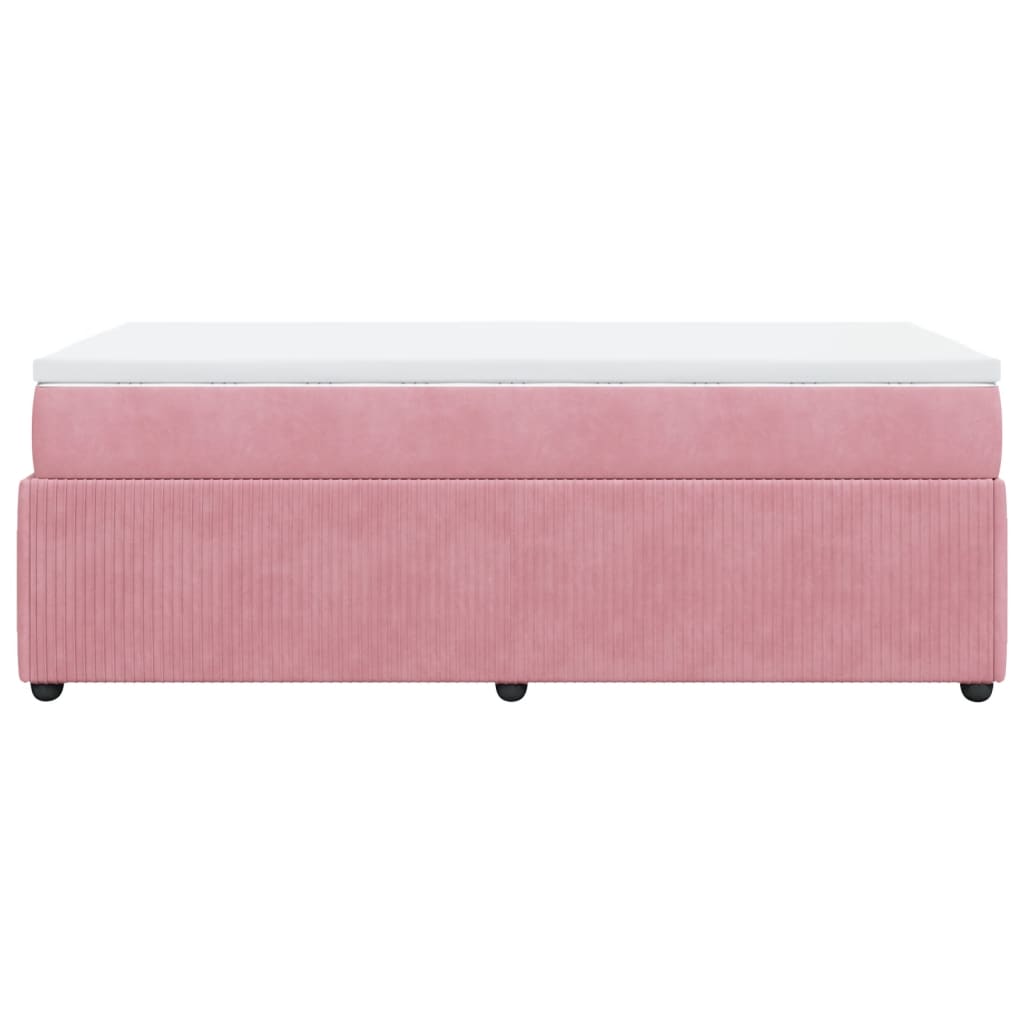 Sommier à lattes de lit avec matelas Rose 90x200 cm Velours