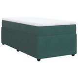 Slatted bed base with mattress Dark green 100x200 cm