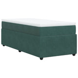 Slatted bed base with mattress Dark green 100x200 cm