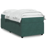 Slatted bed base with mattress Dark green 100x200 cm