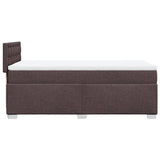 Slatted bed base with mattress Dark brown 80x200 cm