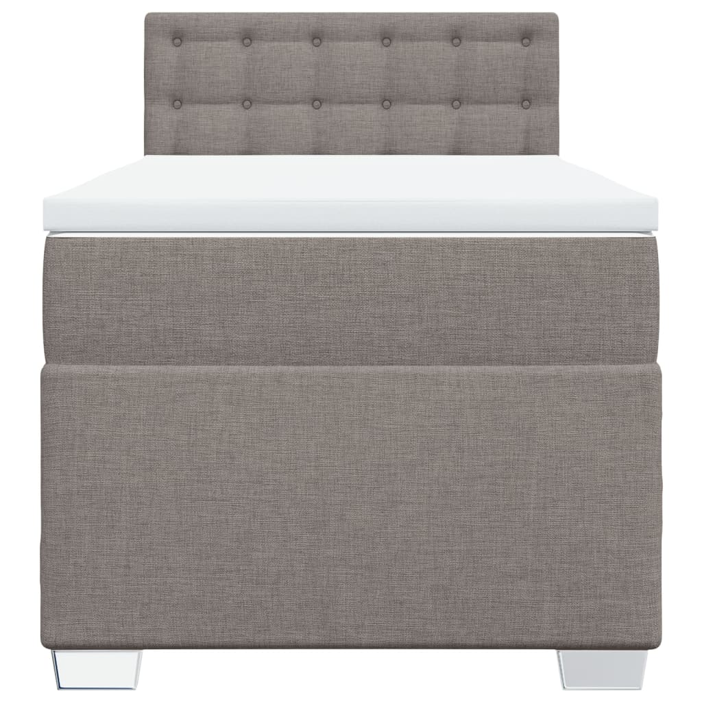 Sommier à lattes de lit avec matelas Taupe 80x200 cm Tissu