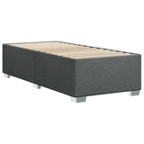 Sommier à lattes de lit avec matelas Gris foncé 90x200 cm Tissu