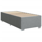 Sommier à lattes de lit avec matelas Gris clair 90x200 cm Tissu