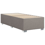 Sommier à lattes de lit avec matelas Taupe 100x200 cm Tissu