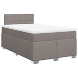 Sommier à lattes de lit avec matelas taupe 120x190 cm tissu