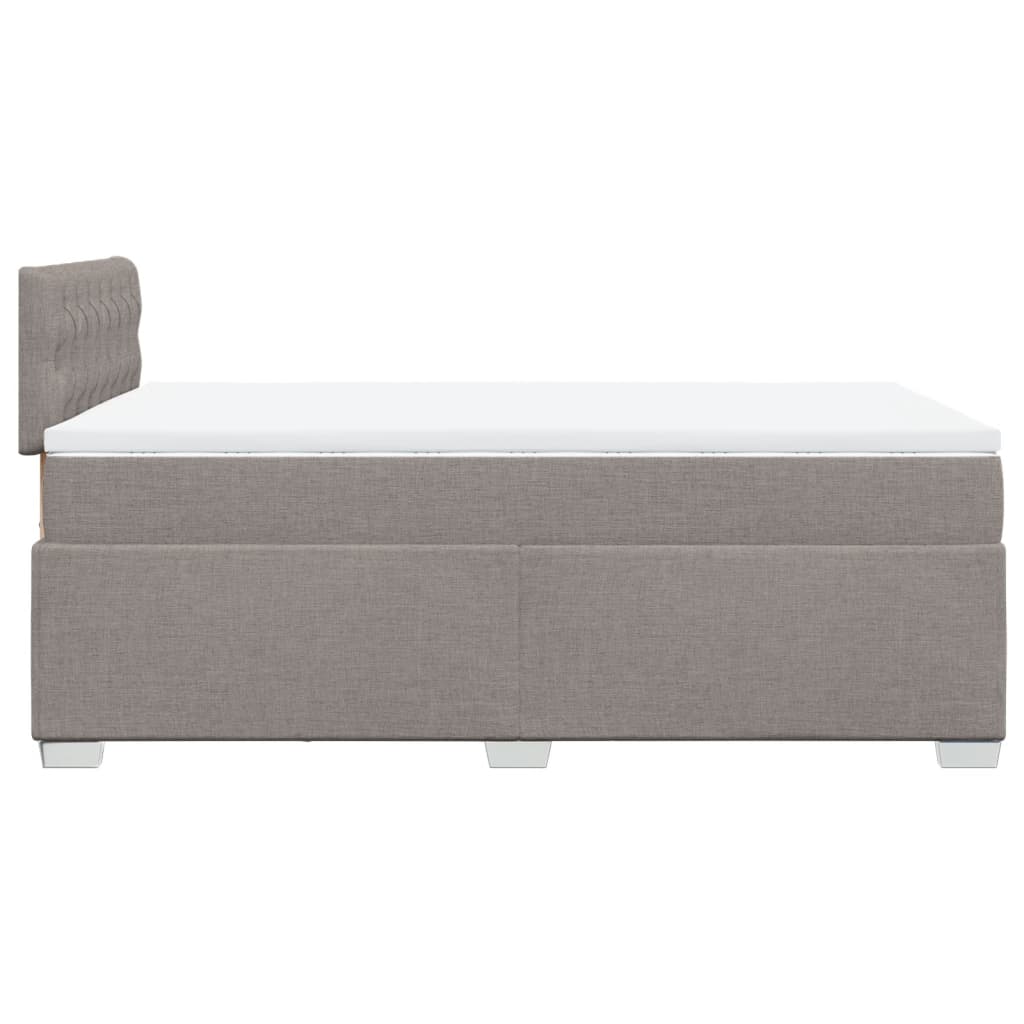 Sommier à lattes de lit avec matelas taupe 120x190 cm tissu