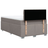 Sommier à lattes de lit avec matelas taupe 120x190 cm tissu