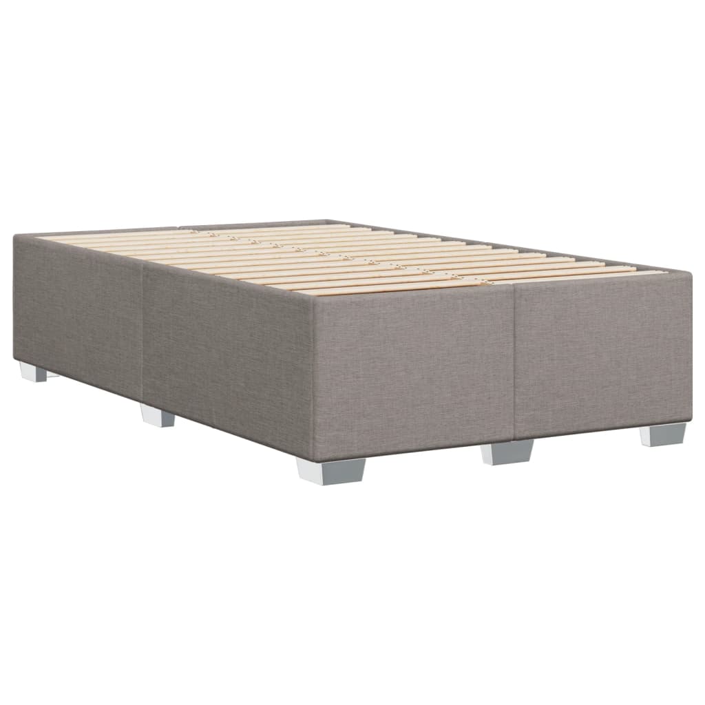 Sommier à lattes de lit avec matelas Taupe 120x200 cm Tissu